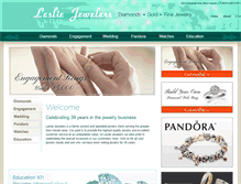 Tablet Screenshot of lesliesjewelers.com